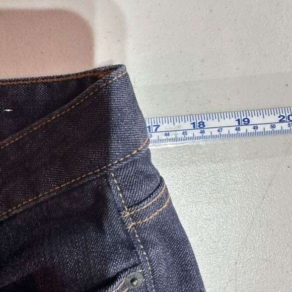 LOFT Modern Slim Fit Dark Wash blue Jeans Size 10 Mid Rise 32” inseam tall - Picture 10 of 12